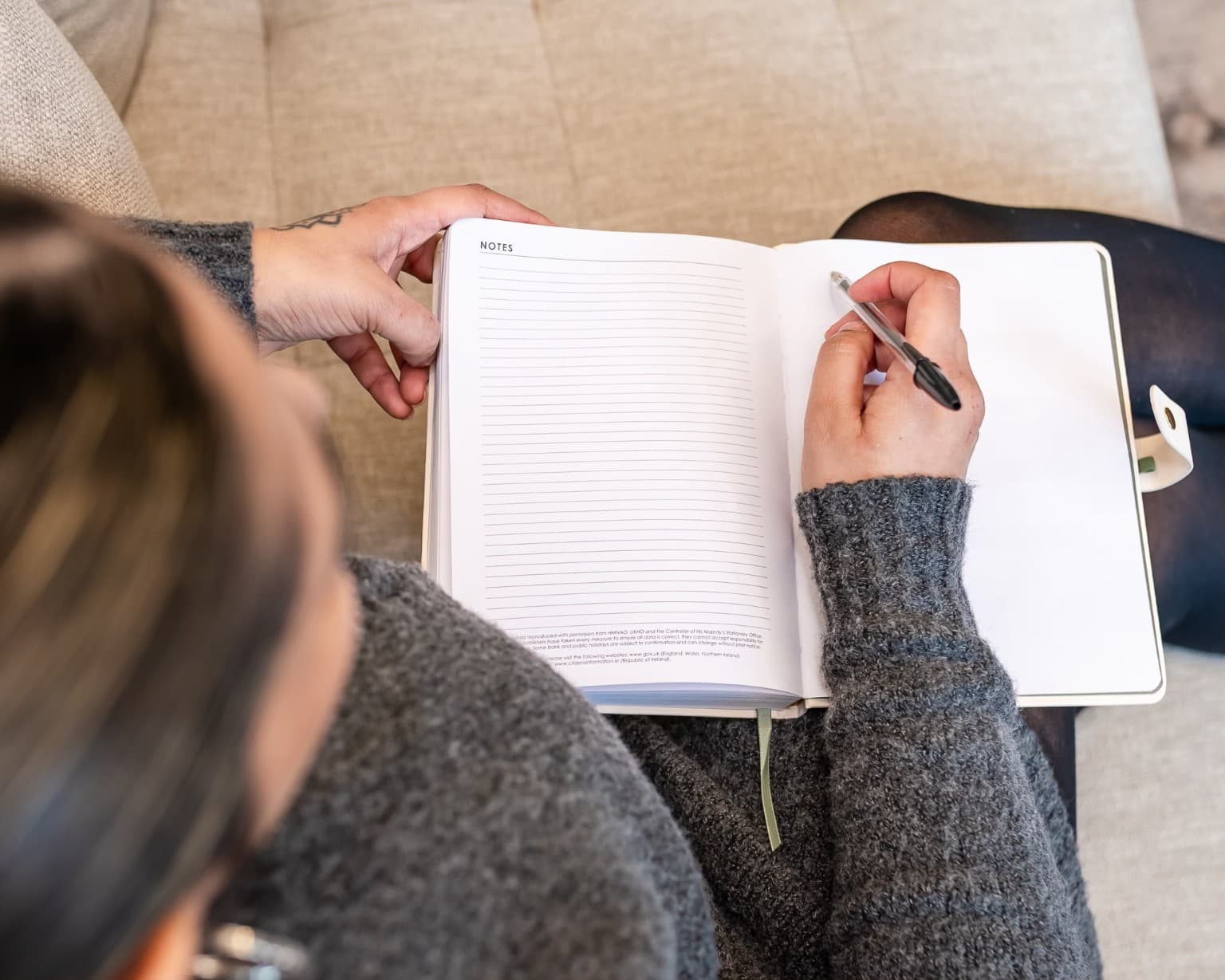 Priyanka Ayodele making notes